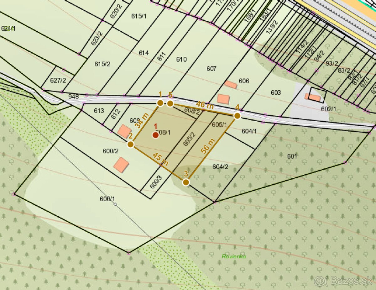 Pozemok Žilina - Strážov, 2044m2, mestská asfaltová cesta