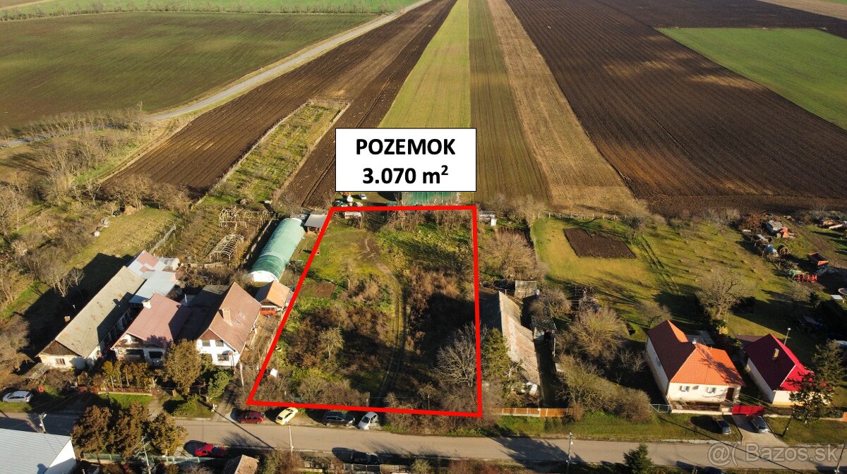 Hurbanovo (Bohatá) – 3.070 m2 STAVEBNÝ POZEMOK pre RD