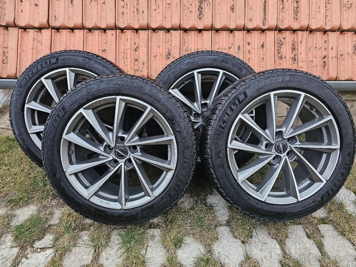 Disky Borbet VTX R18 VW + Zimné pneumatiky Michelin