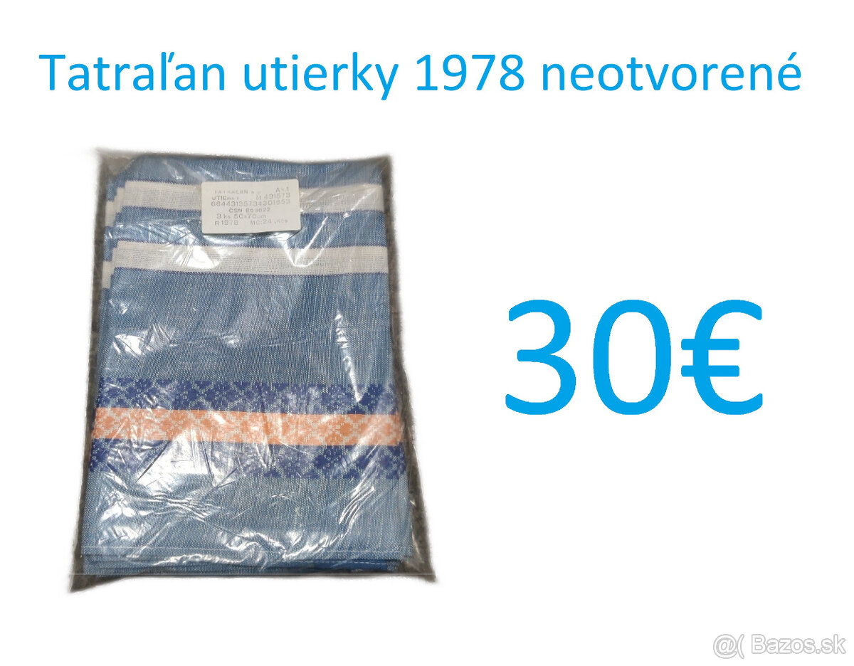 Originál Tatraľan utierky z roku 1978 neotvorené