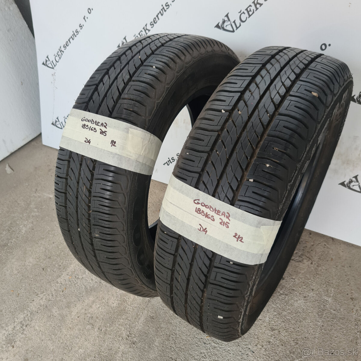 2 kusy letné pneumatiky 185/65 R15 GOODYEAR