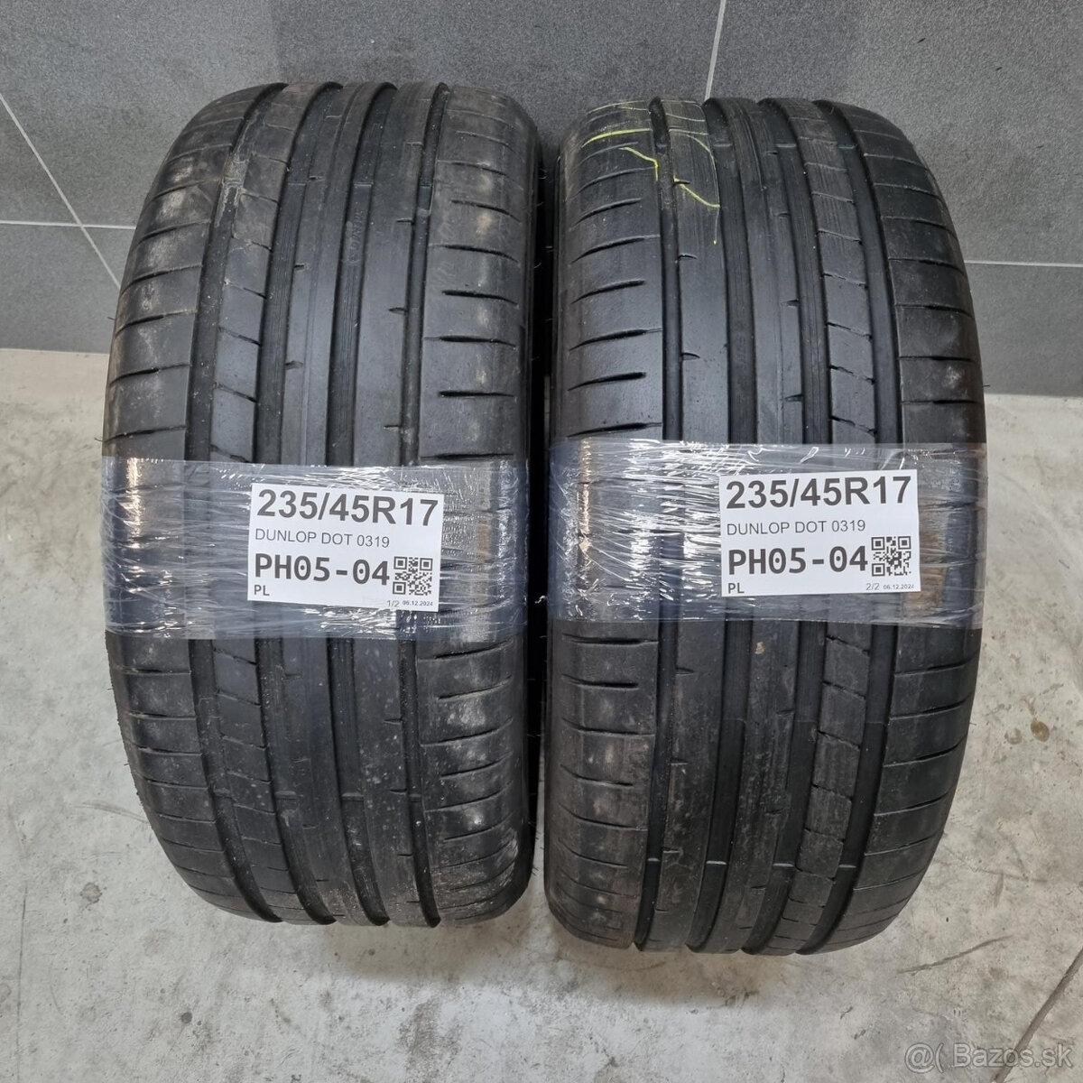 Letné pneumatiky 235/45 R17 DUNLOP DOT0319