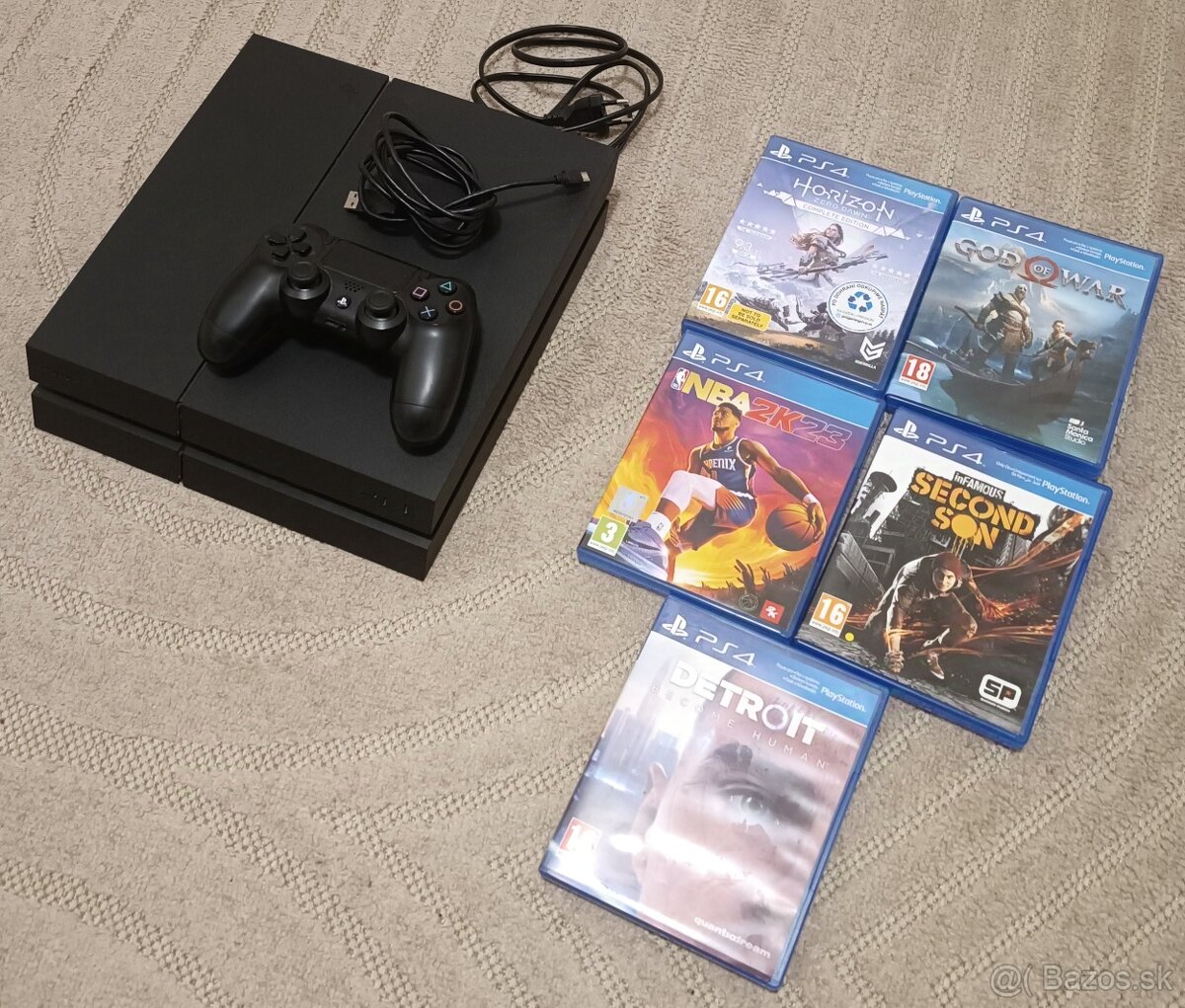 Herná konzola PS4 + dualshock ovládač + hry