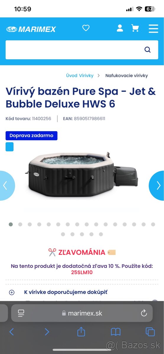 Vírivý bazén Pure Spa - Jet & Bubble Deluxe HWS 6