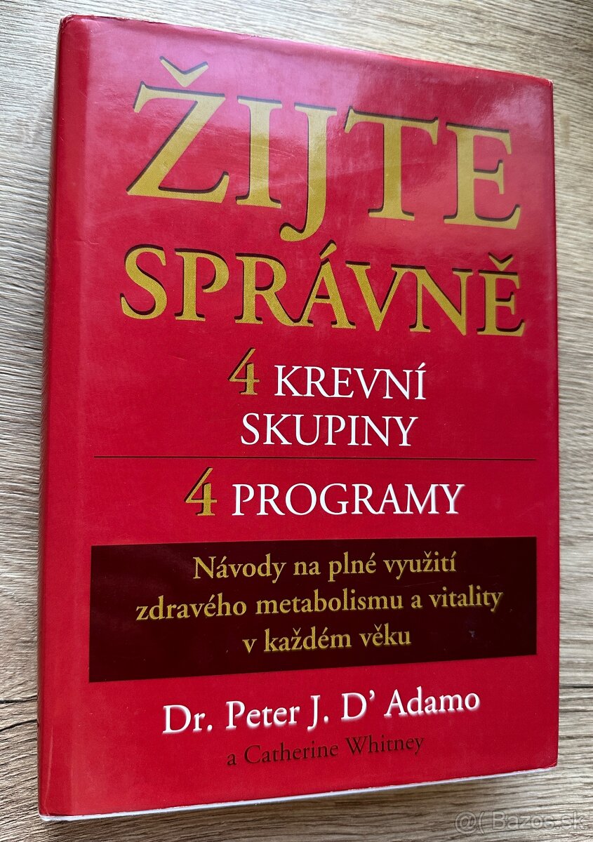 "NOVÁ"Žijte správně4 krevníSkupiny4Programy J.Adamo za 10E