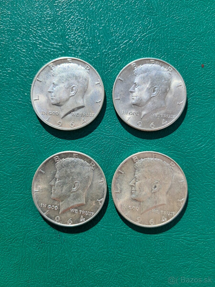 USA 4x halfdollar 1964 Ag