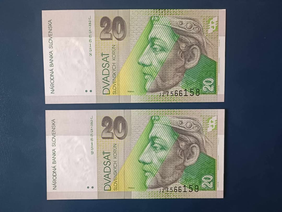 Predam slovenske bankovky, 20sk, 50sk, UNC