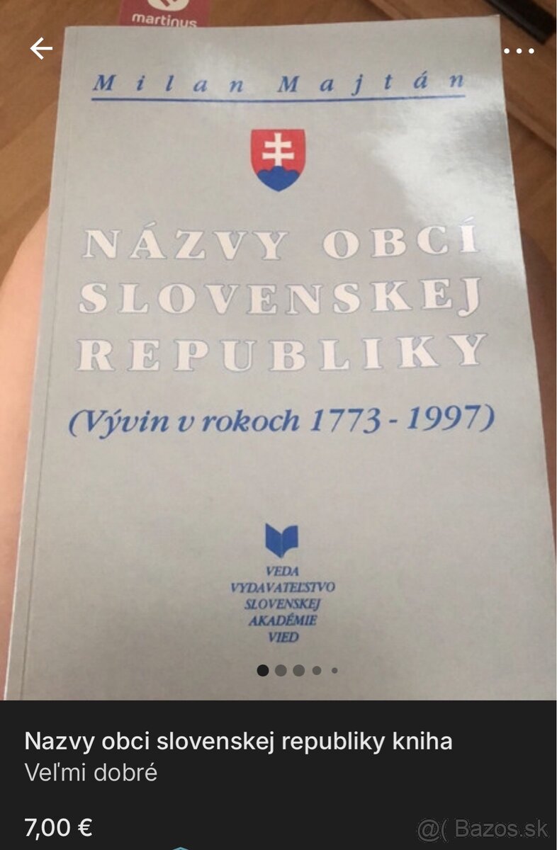 Kniha Nazov obci slovenskej republiky