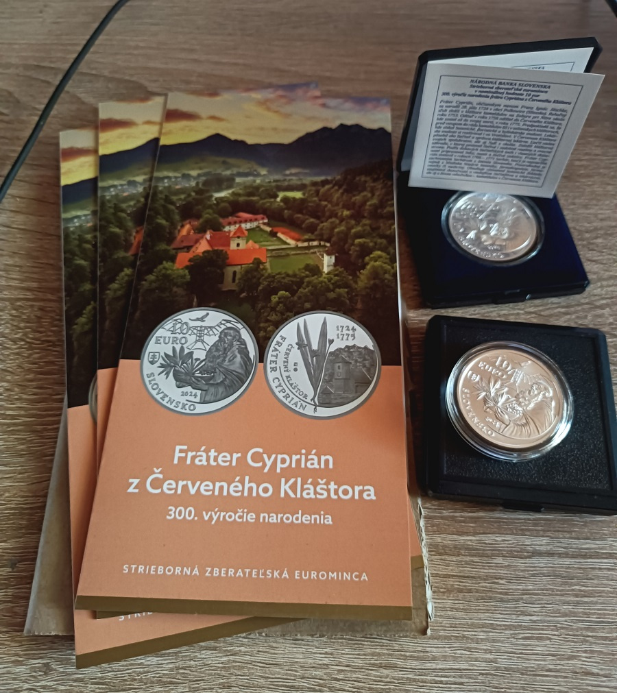 10€ mince Fráter Cyprián v BK aj v Proof + PL  (euro mince)