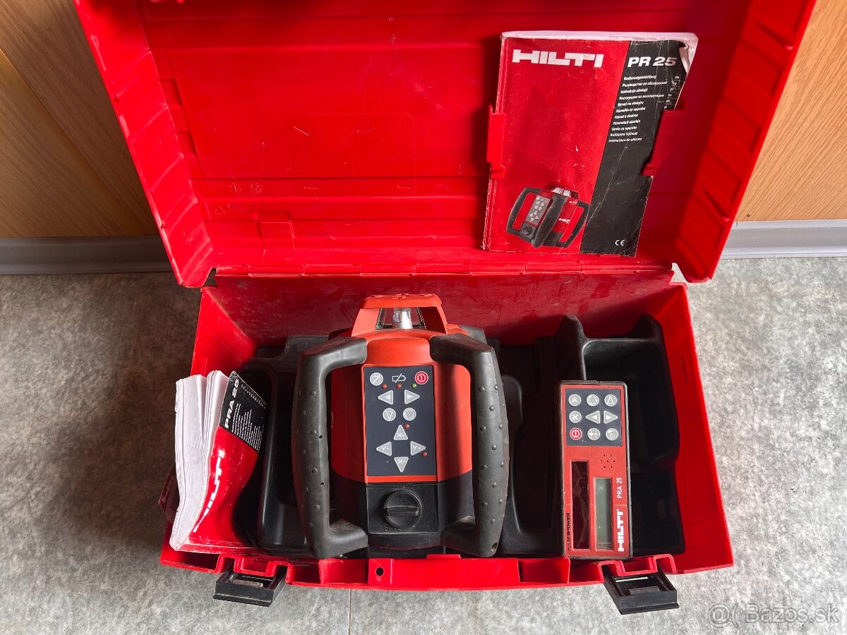 Nefunkčný rotačný samonivelačný laser Hilti PR25IF +PRA25