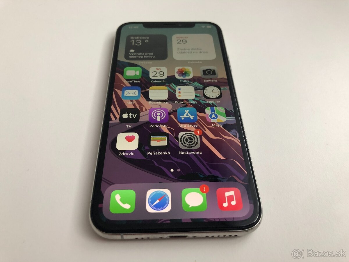 apple iphone XS MAX 256gb Silver / Batéria 100%