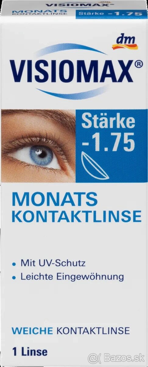 Kontaktné šošovky Visiomax -1,75 a -2,25