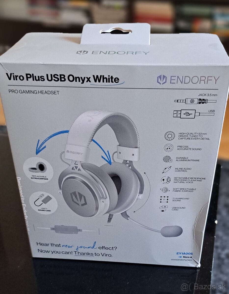 Gaming Headset - Endorfy Viro Plus USB Onyx White EY1A005