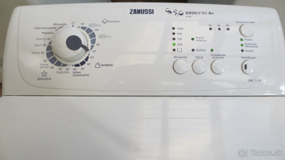 Zanussi  ZWQ 7514  EASYiron  A+trieda  1000ot. 6kg