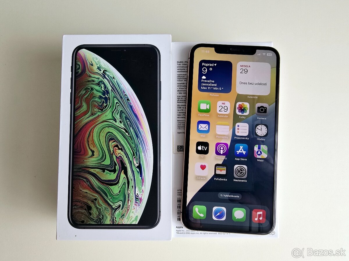 Apple iPhone XS MAX 64GB Gold,Baterka 100% TOP STAV