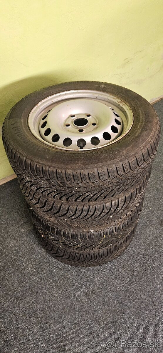 Plechové disky 5x112 R15 +Pneu 195/65 R15 95T zimné