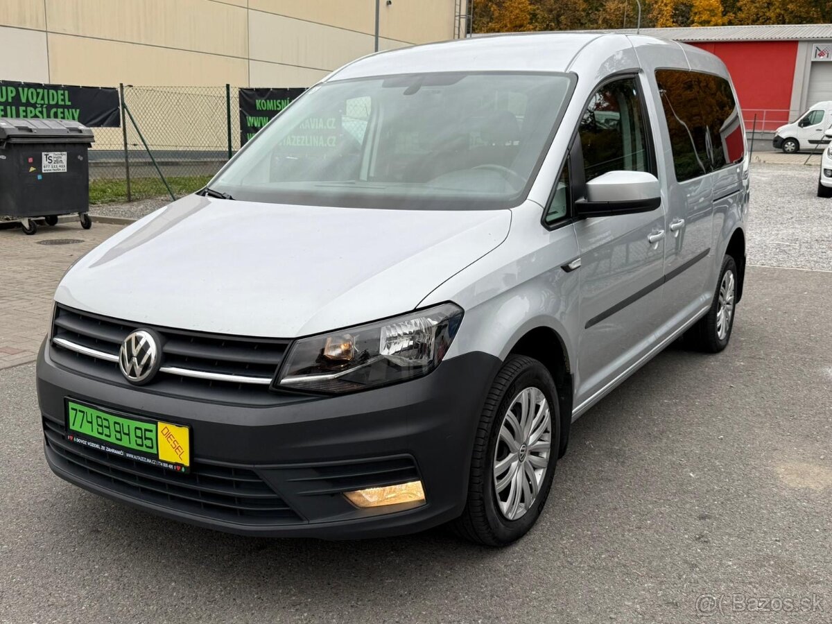 ► VW CADDY MAXI 2,0 TDI - 90 KW, 7 MÍST, PARK. KAMERA ◄