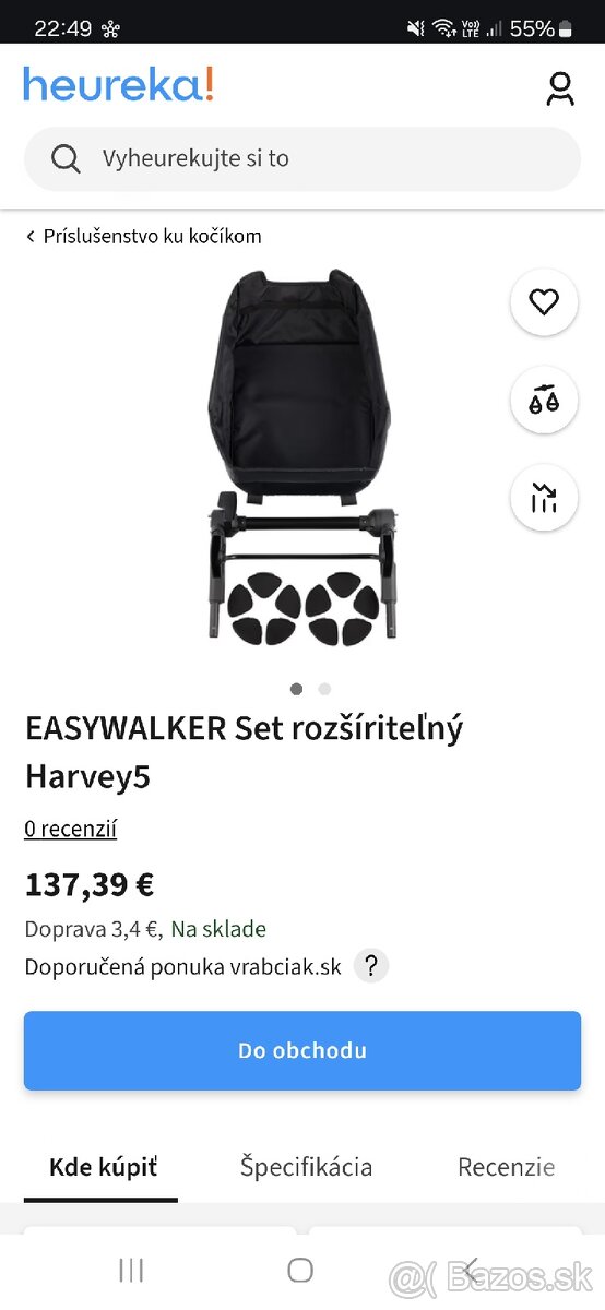 Kúpim rozšíriteľný set na Easywalker harvey3