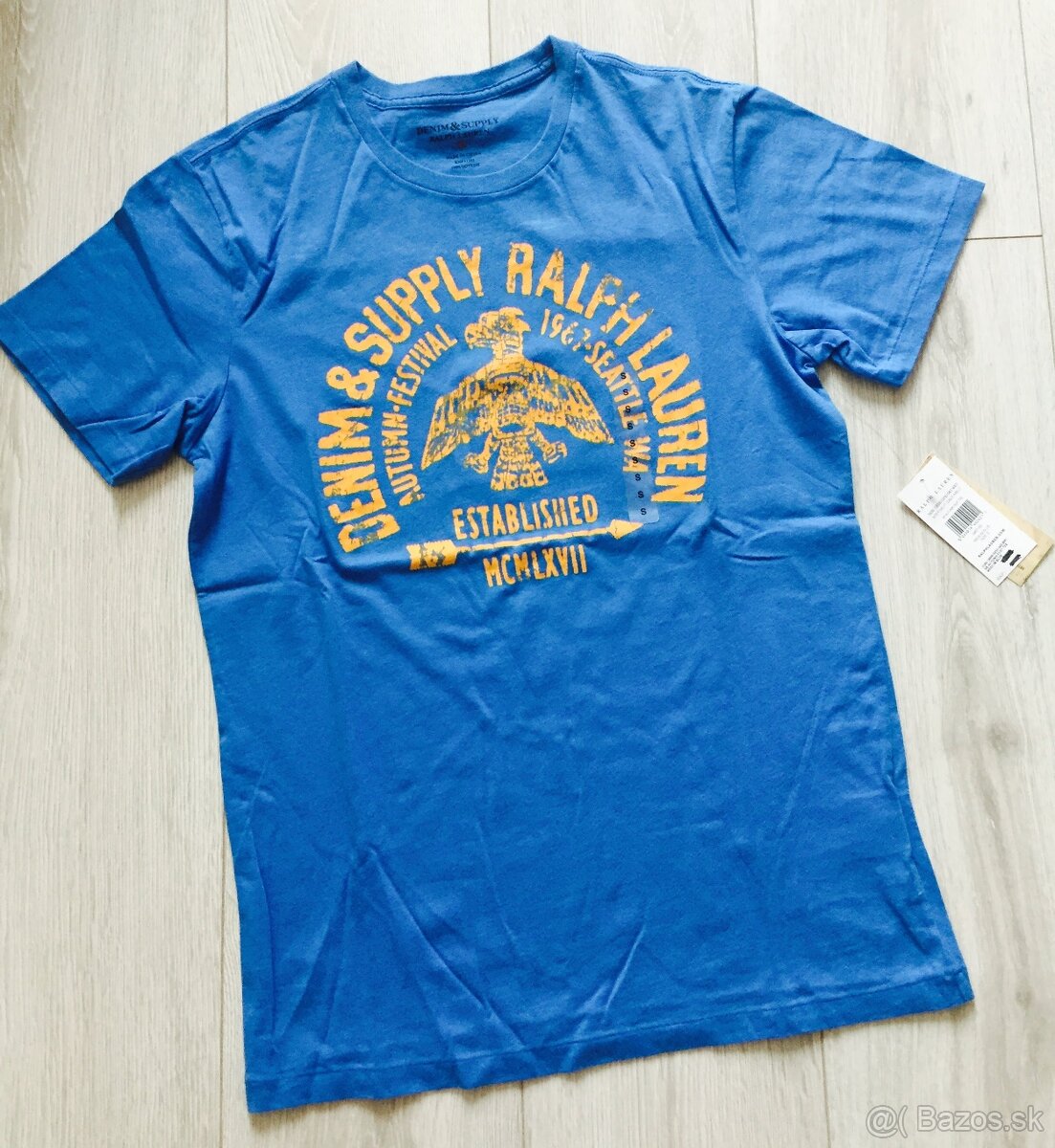 Pánske ORIGINAL tričko dlhý rukáv Ralph Lauren velkost S