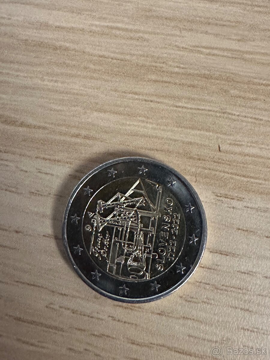 2€ minca slovensko 1722-2022