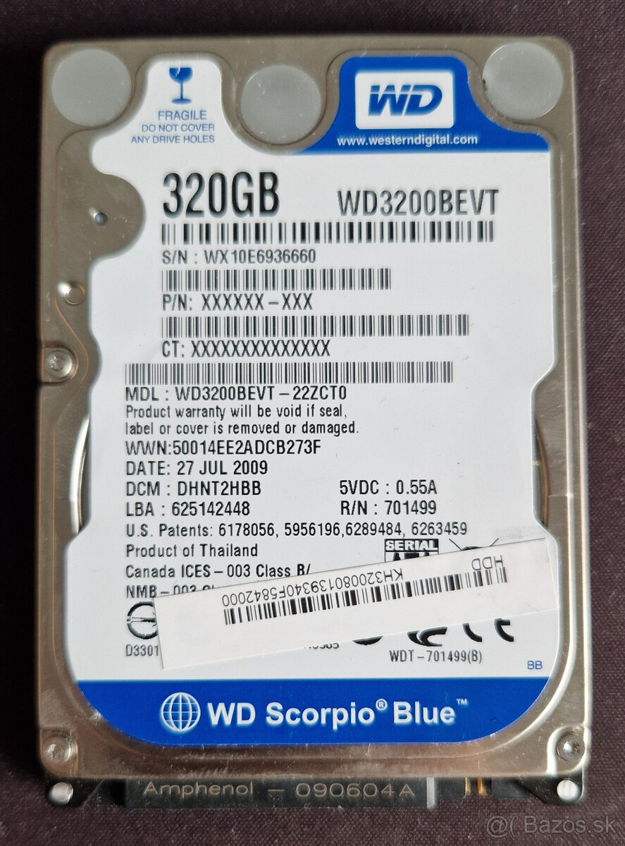 HDD Western Digital 320GB