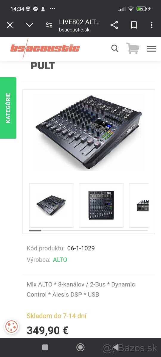 Mixpult ALTO live 802