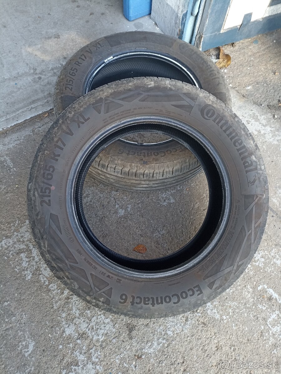 Predám letné pneu 215/65 R17 Continental