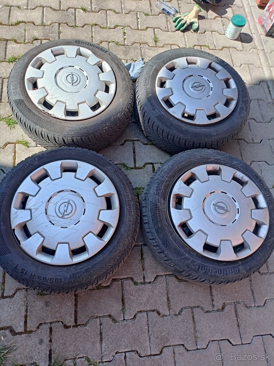 185/65 R15 zimné gumy a disky + 195/60 R15 letné gumy OPEL