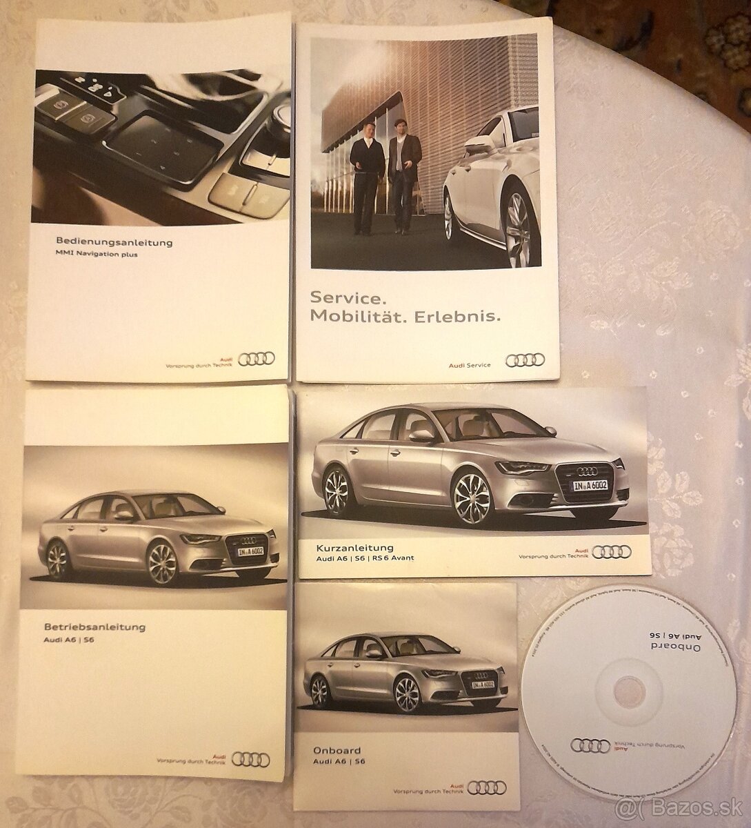 Predám nepoužívanú sadu nemecký manuálov pre Audi A6 vrátani