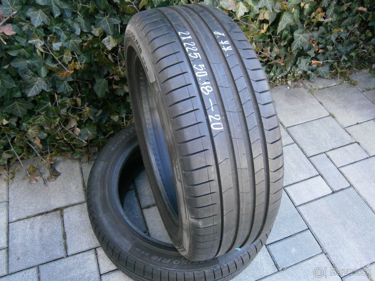 Predám 2x letné pneu Pirelli 225/50 R18 99V