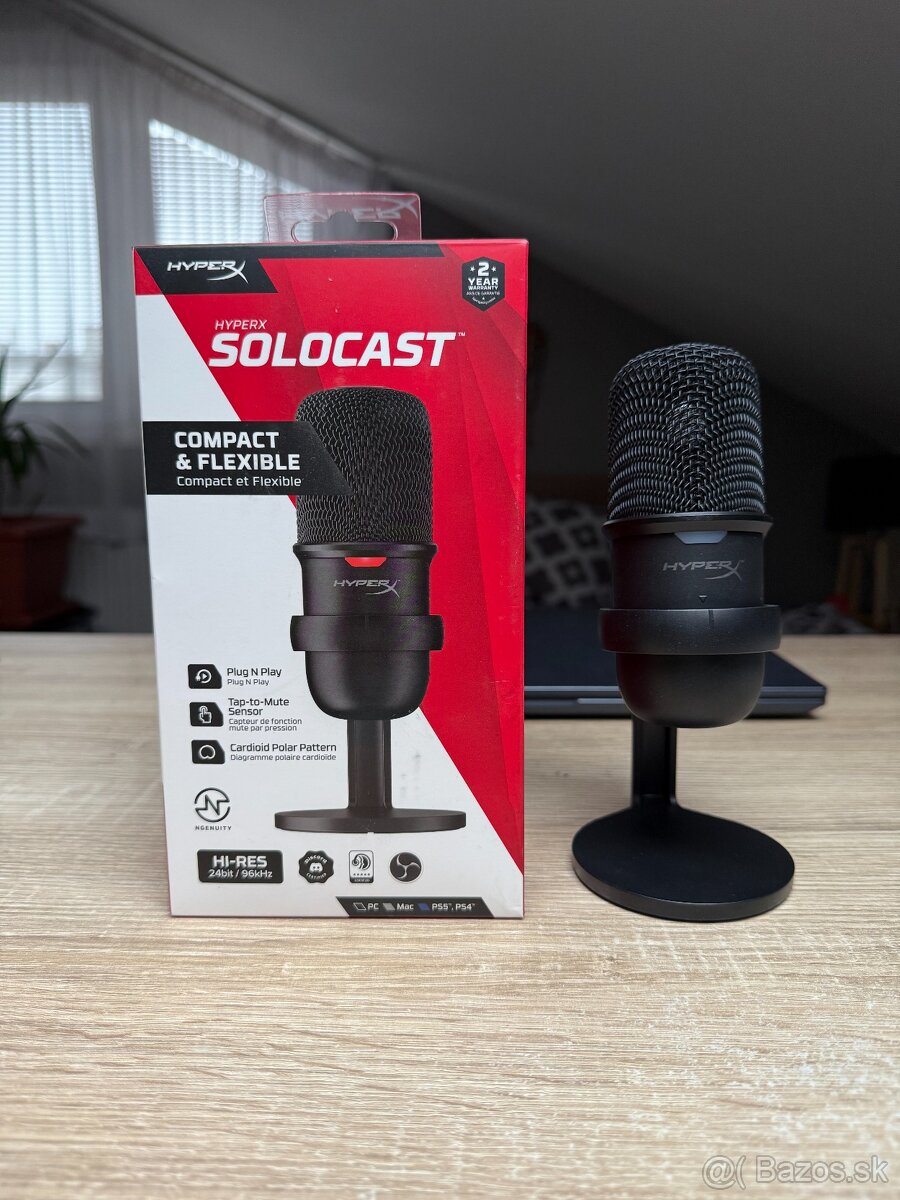 HyperX SoloCast - USB-C Stolný Mikrofón