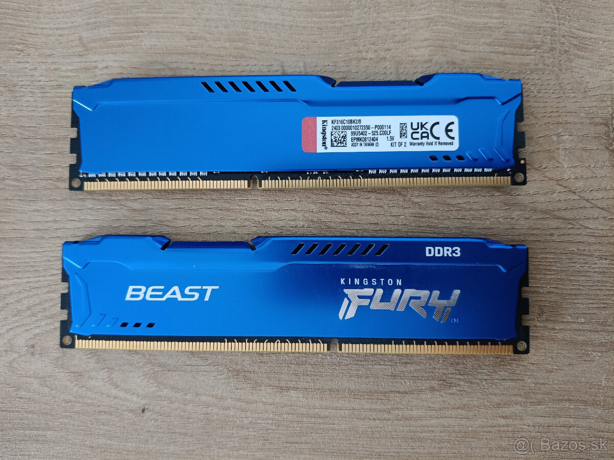 4+4 GB DDR3 1600 MHz CL10