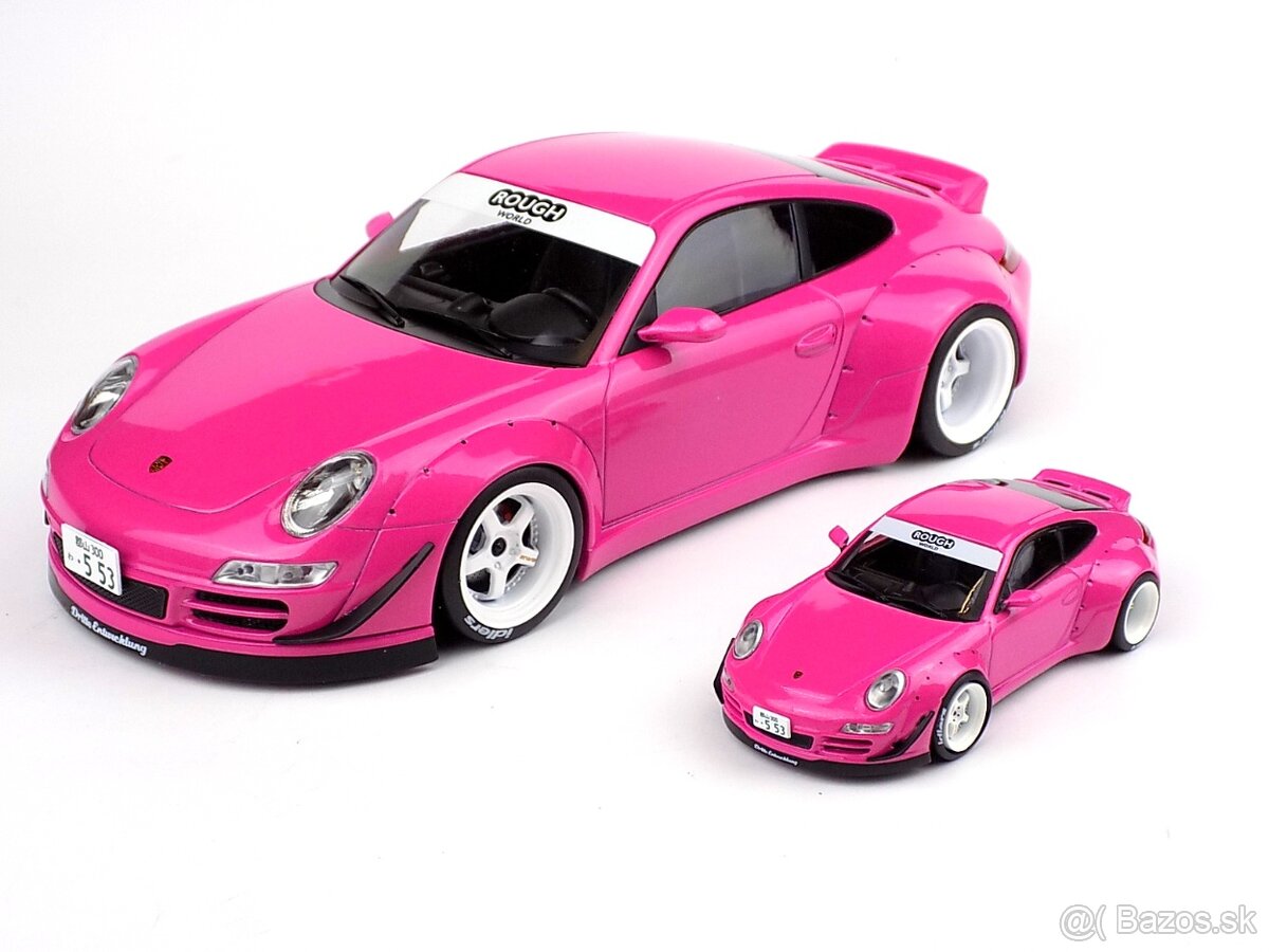 Ružové PORSCHE – 911 997-2 RWB COUPE 2008 1:18 a 1:43