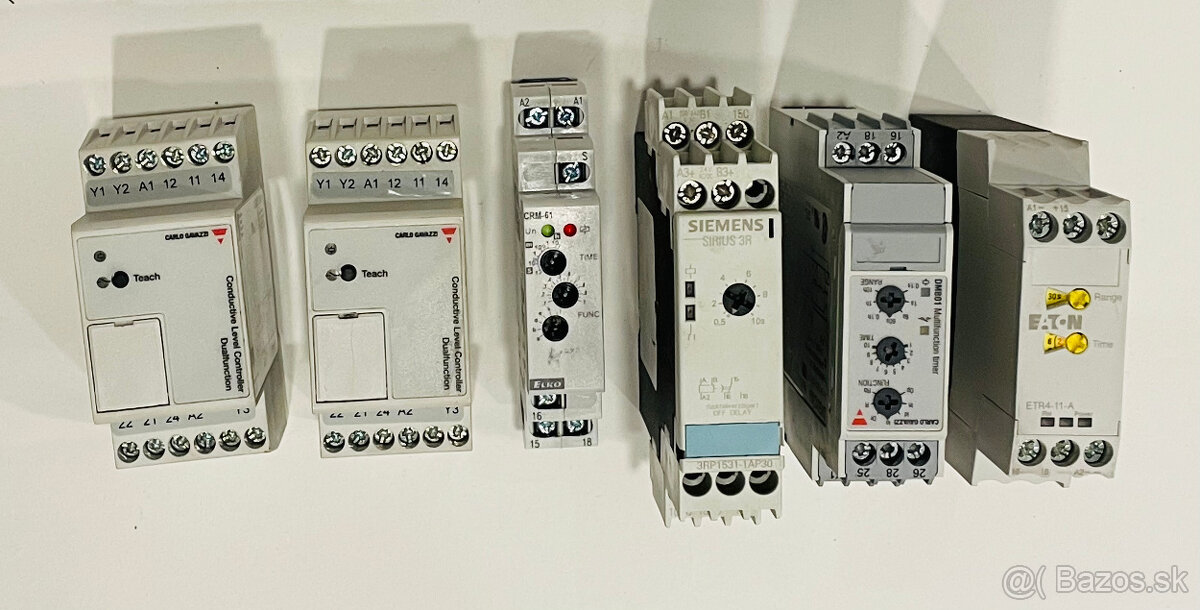 Rôzne relé CARLO GAVAZZI, EATON, ELKO, SIEMENS