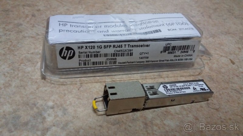 JD089B HP X120 1G SFP RJ45 T Transciever