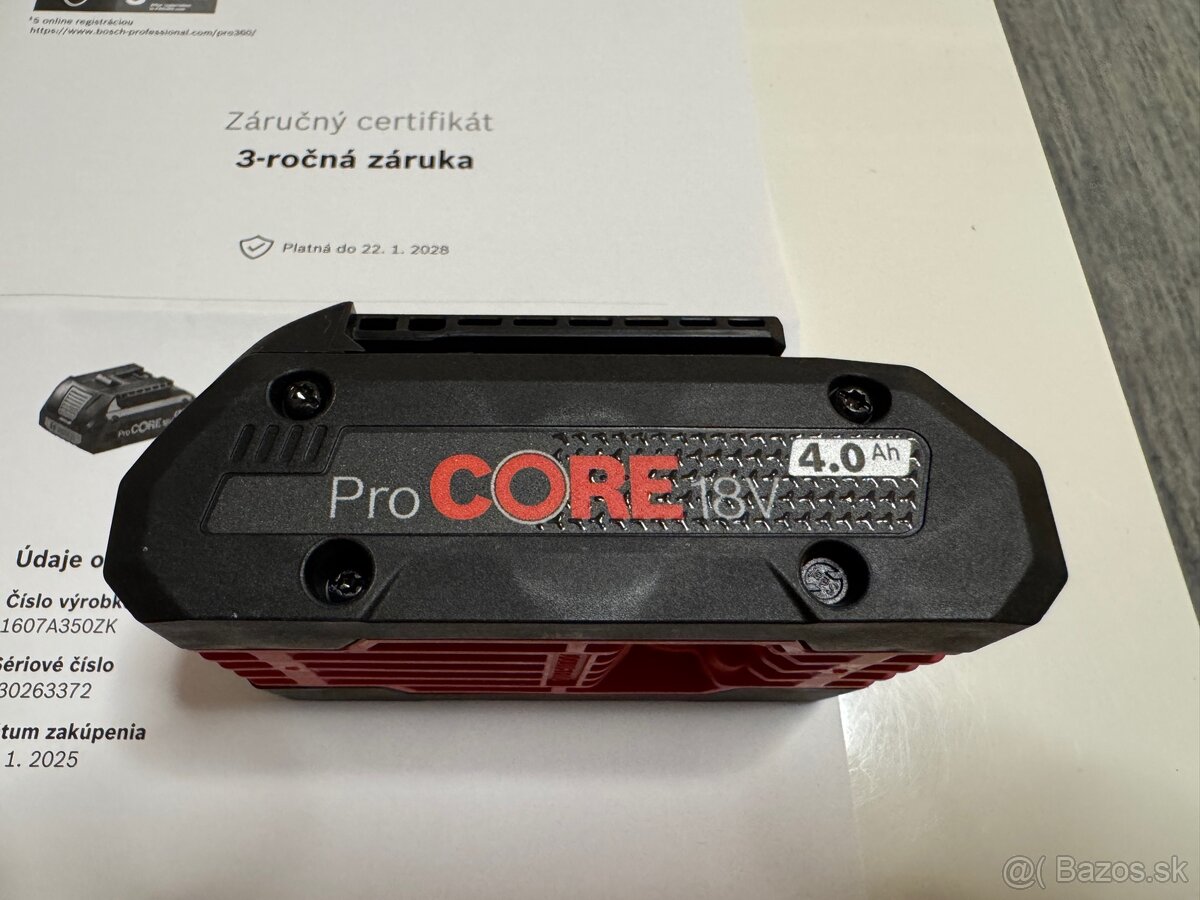 Akumulator bateria Bosch Professional ProCORE 18V 4Ah