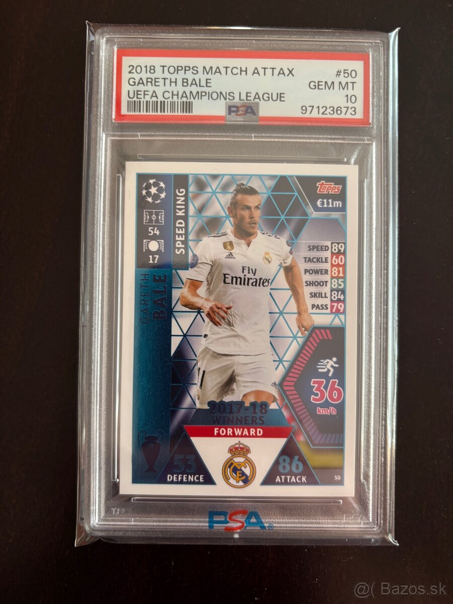 Futbalová karta - Gareth Bale PSA10