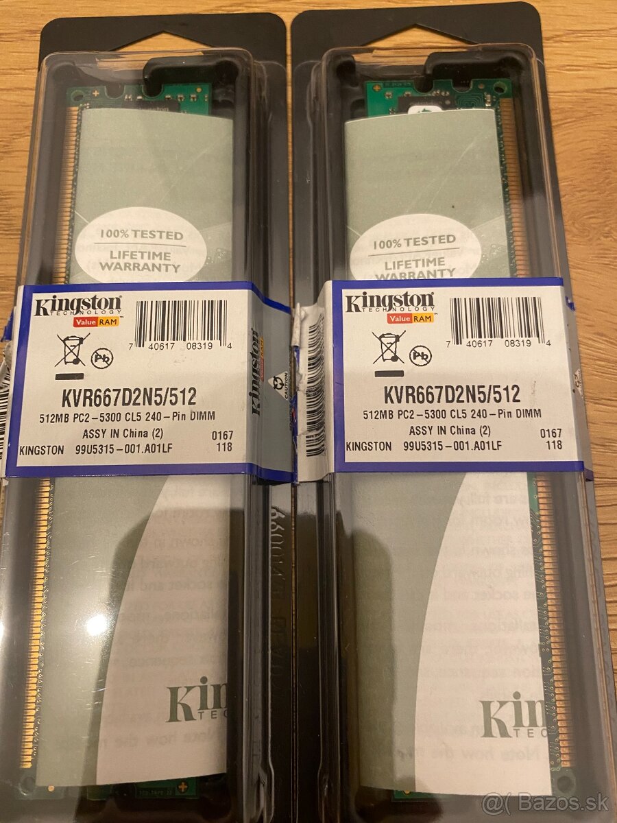 Kingston 2x512MB DDR2