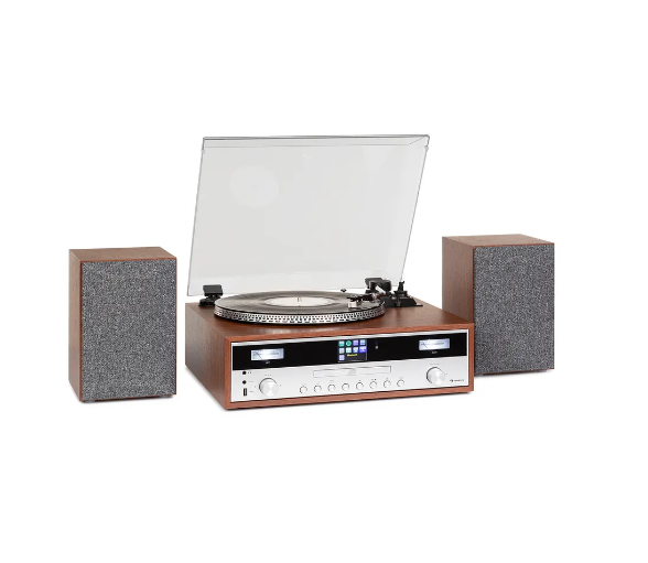 Birmingham HiFi Stereo-System - Gramofón, CD, USB, Bluetooth