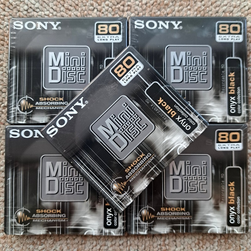 SONY - MD 80 min / Onyx Black / Minidisc / nové / 5ks