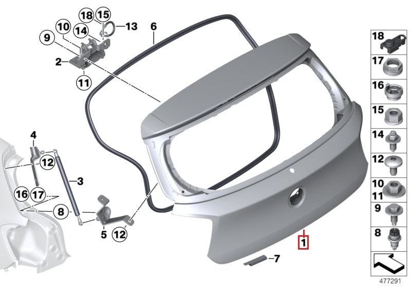 Zadný kufor pre BMW 1 - F20