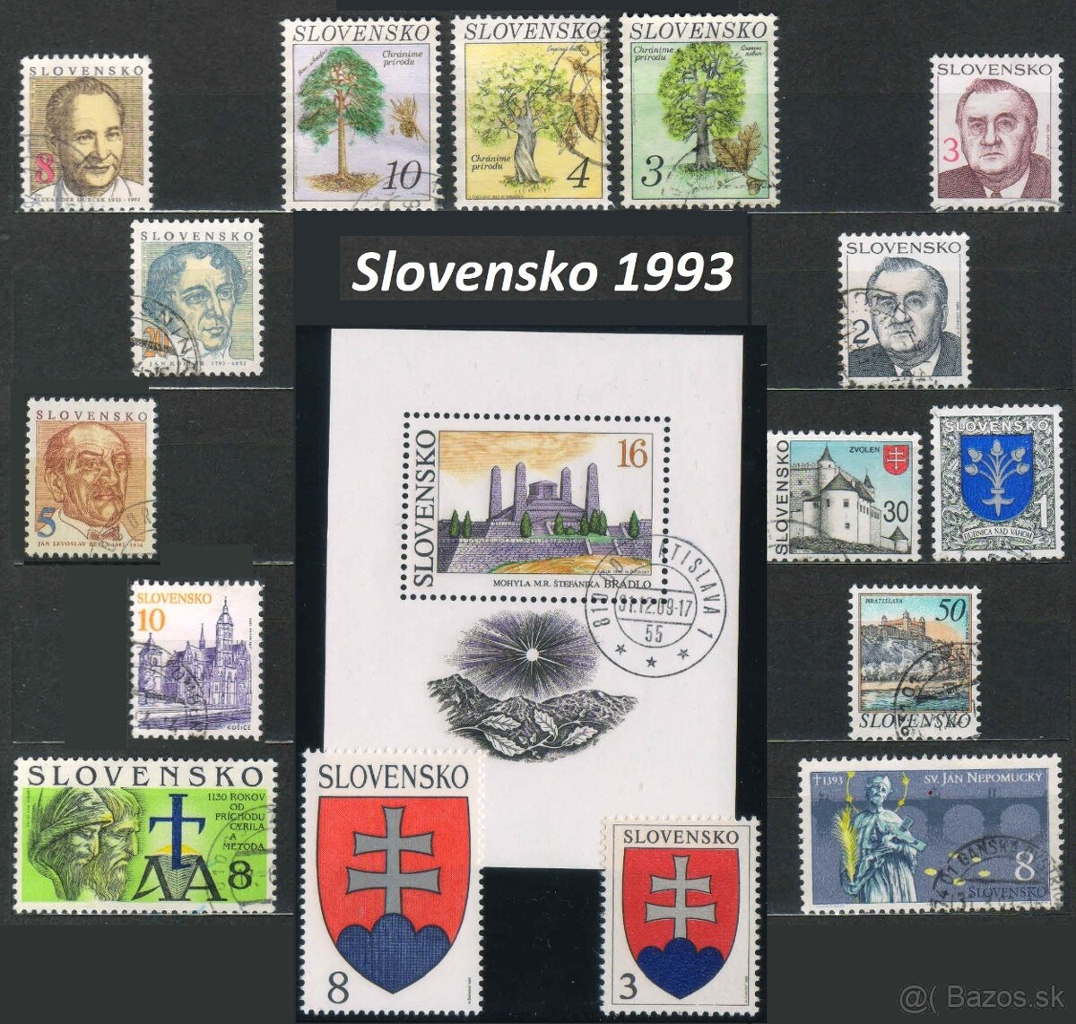 Poštové známky, filatelia: Slovensko 1993-2020