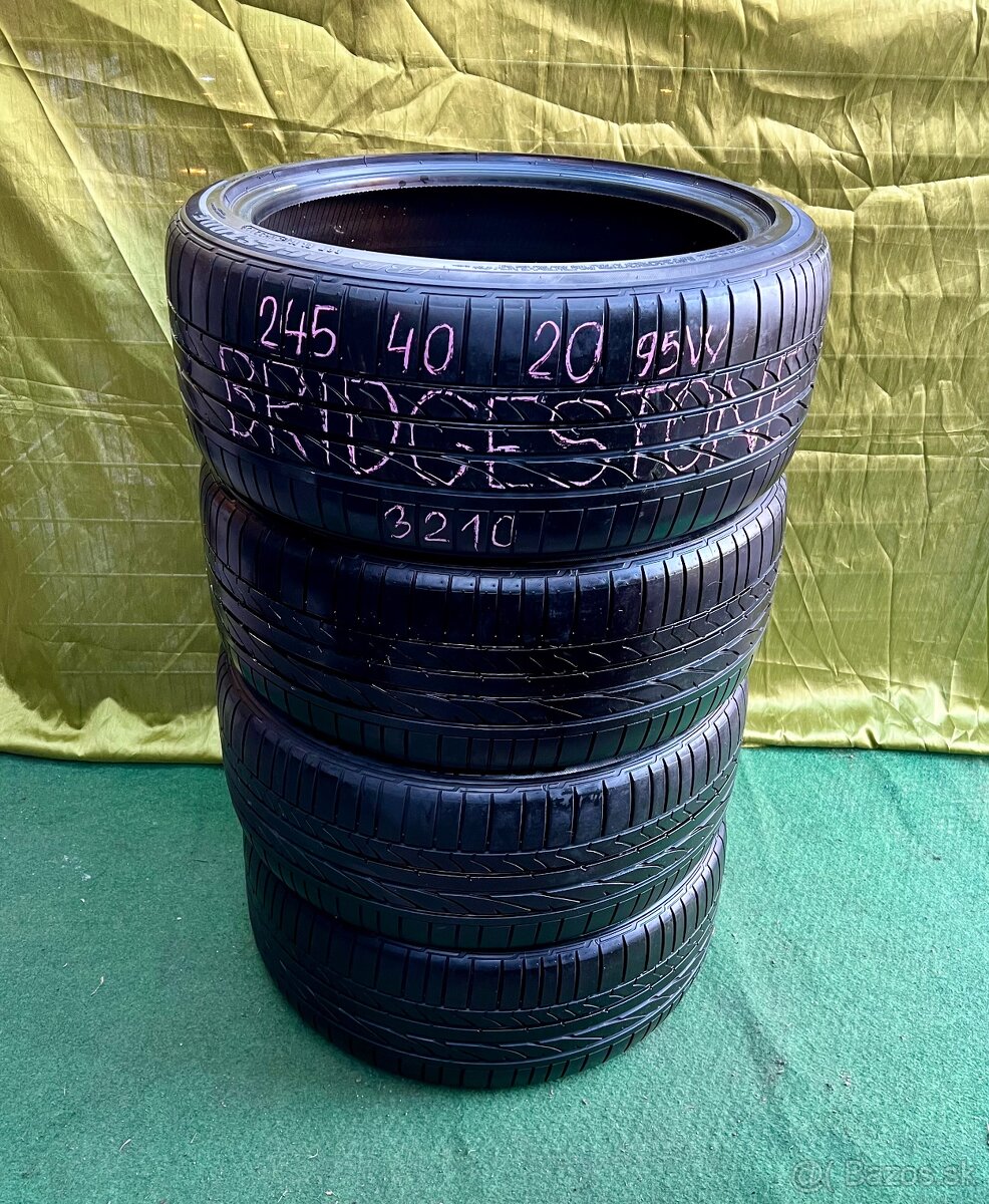 245/40 r20 letné Bridgestone 95W; RFT