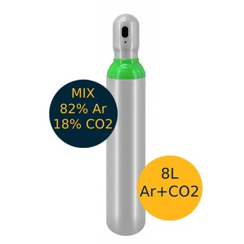 Tlaková fľaša Argón, Argón mix, CO2,pivoplyn 8 l