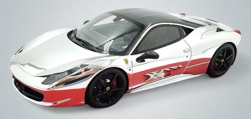 1:18 BBR FERRARI 458 ITALIA CHROME