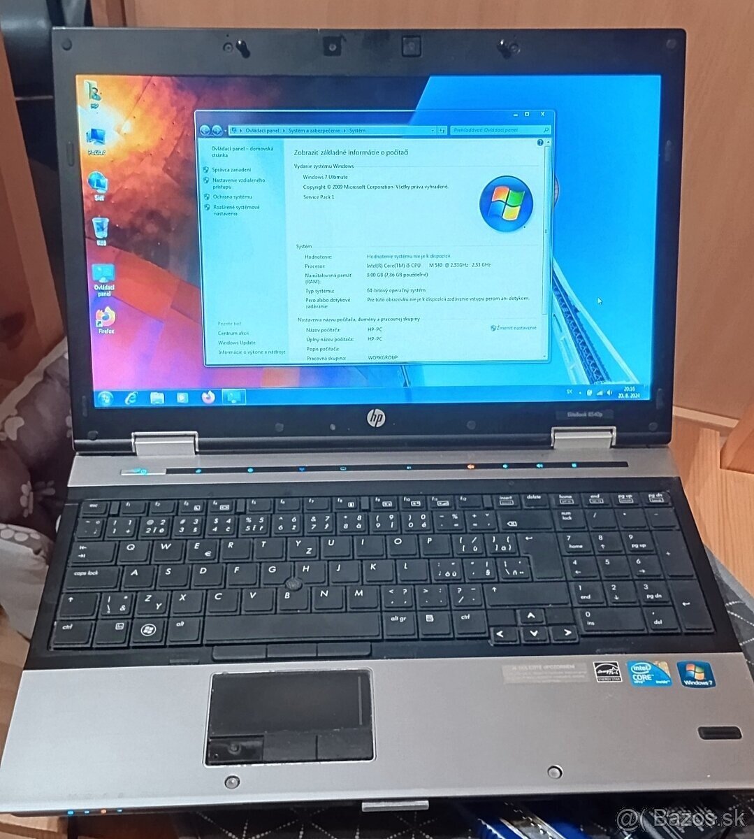 HP 8540p - i5, 8GB, 1000GB, NVIDIA 1GB