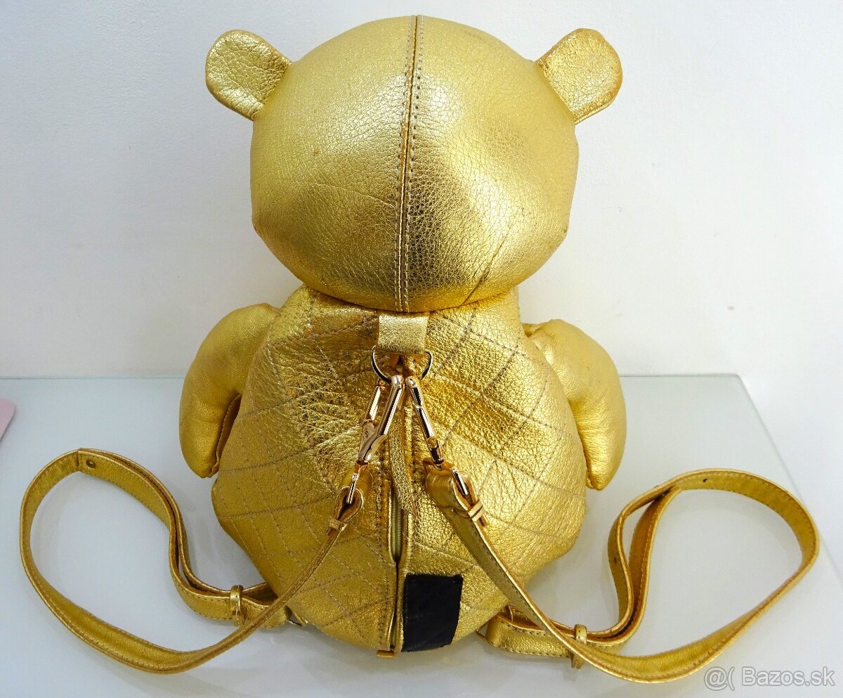 LUXUSNÝ BACKPACK " GOLD BEAR - ZIPP " | " L " Made in Italy