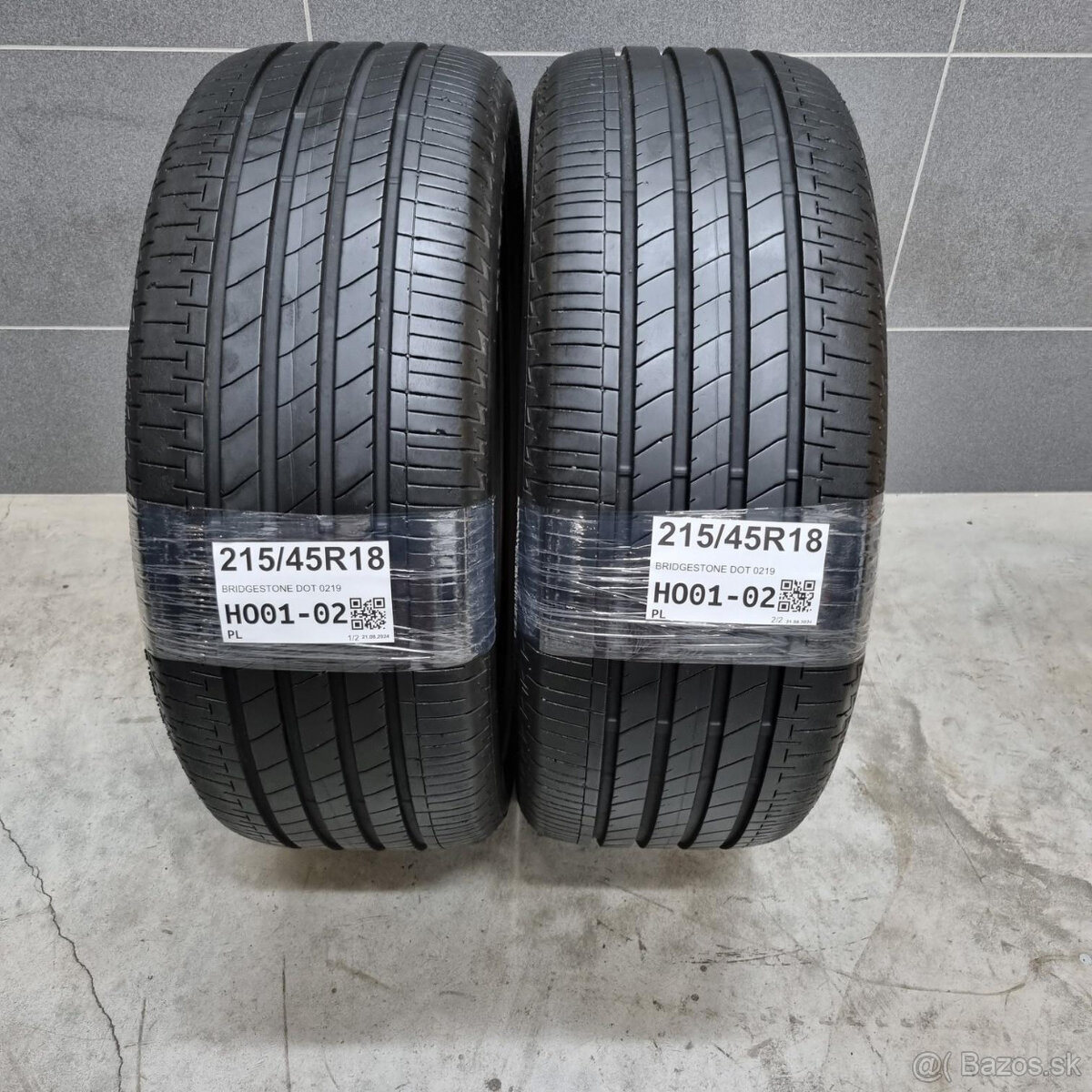 Letné pneumatiky 215/45 R18 BRIDGESTONE DOT0219