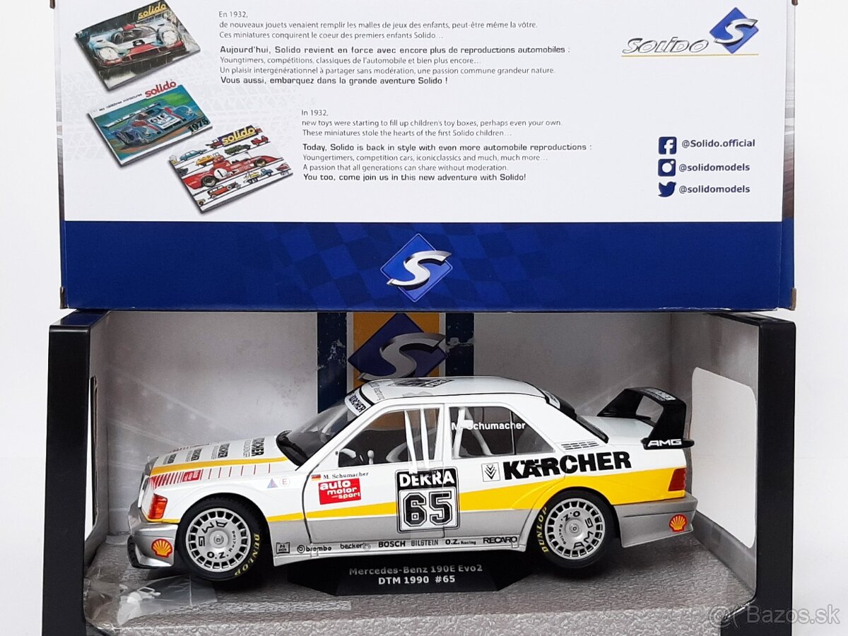 1:18 - Mercedes 190E Evo (1990) / Schumacher - Solido - 1:18