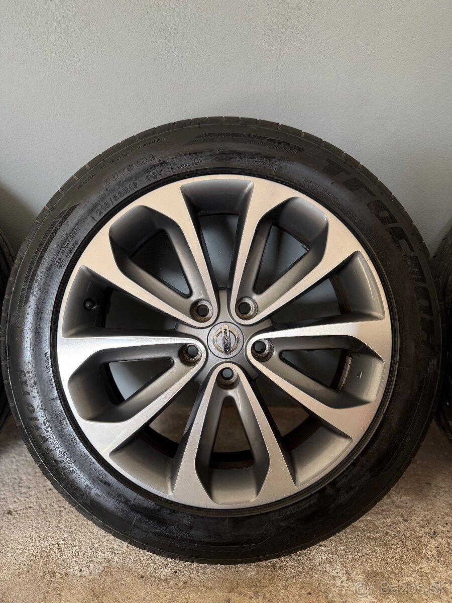 Originál Nissan 5x114,3 R18 | 215/55 R18 - Letná sada